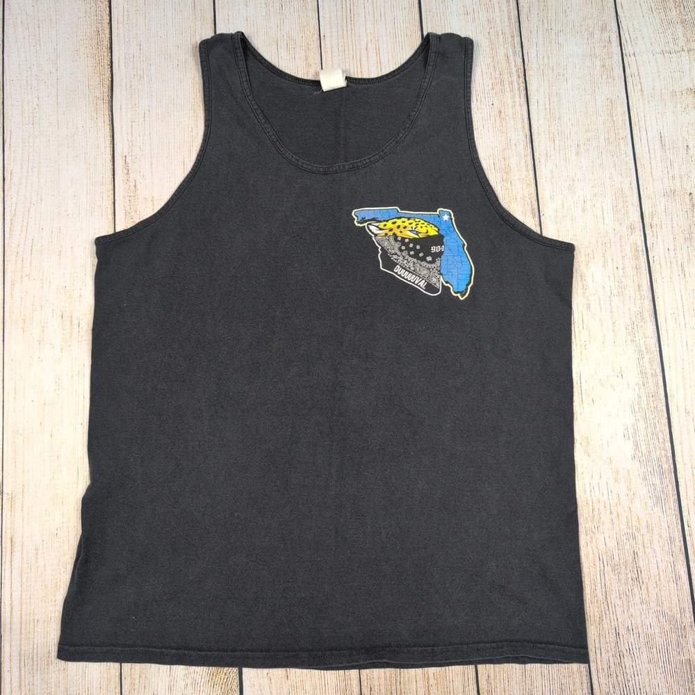 904‎ Nation Duval Jaguars Florida Tank Top Mens Large Sleeveless